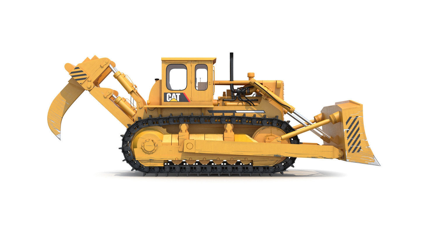 Bulldozer CAT 3D model_7