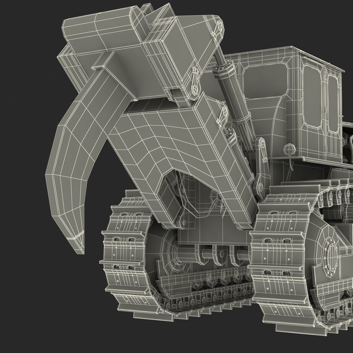 Bulldozer CAT 3D model_25