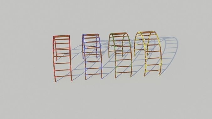 Playground Climbing Arch Frame - Low-poly PBR  Low-poly 3D model