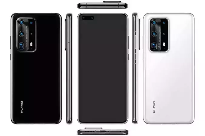 Huawei p40 Low-poly 3D model