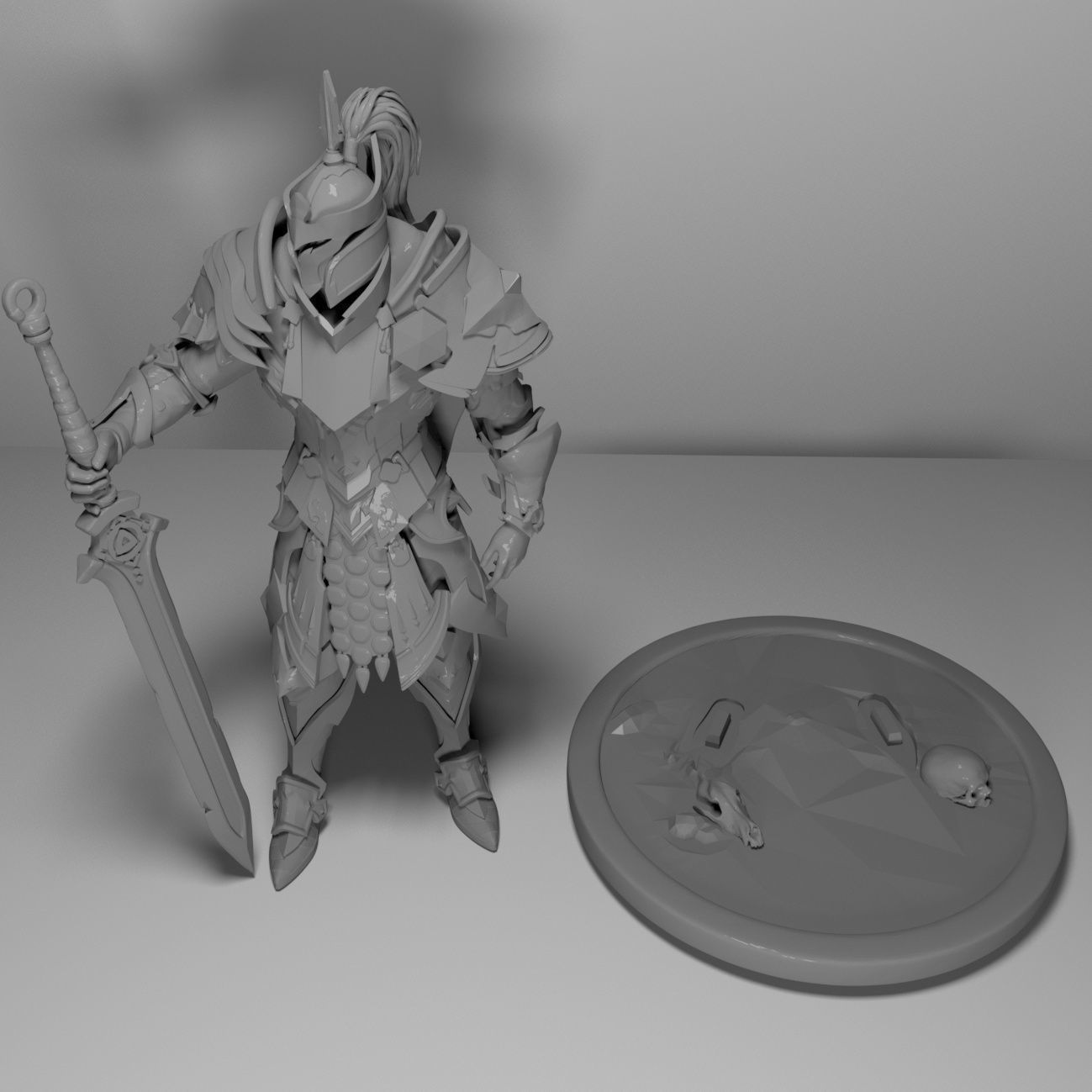 Knight Miniature 3D Printable Model 3D print model_5