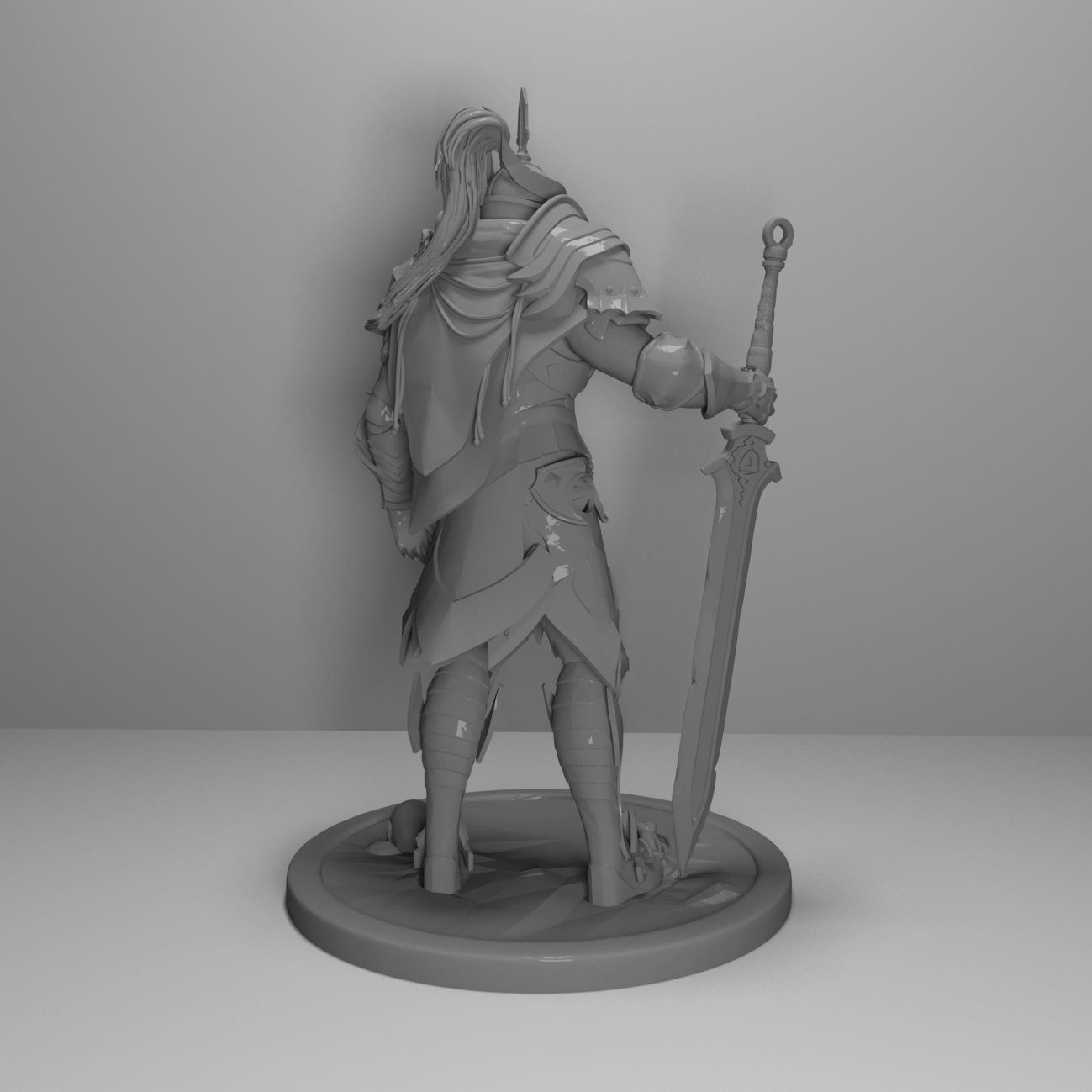 Knight Miniature 3D Printable Model 3D print model_2