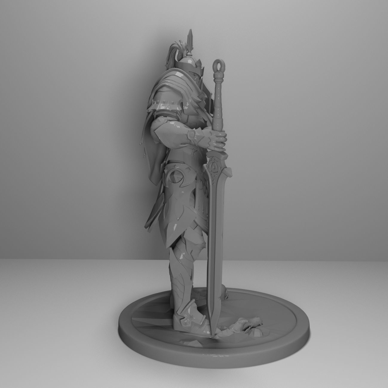 Knight Miniature 3D Printable Model 3D print model_1