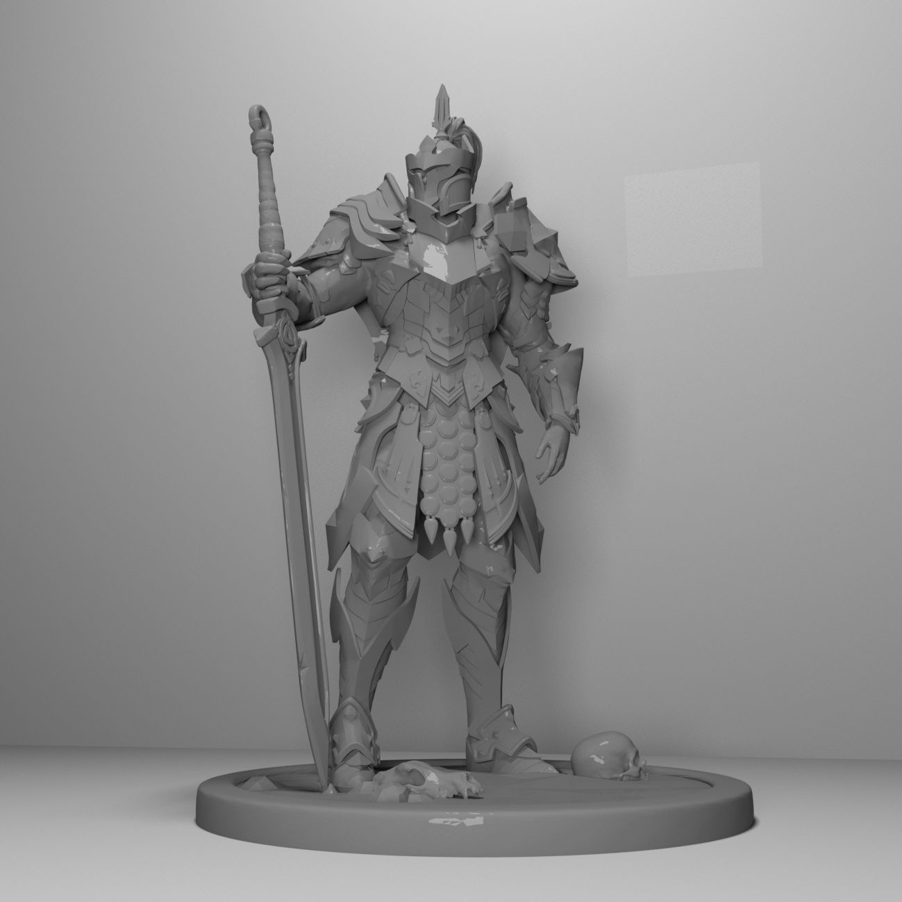 Knight Miniature 3D Printable Model 3D print model_11