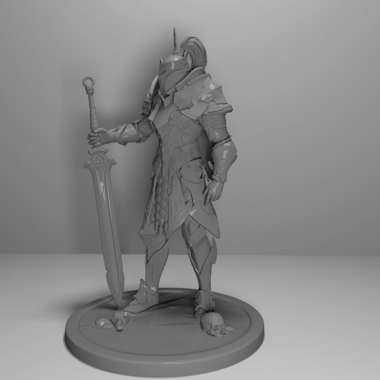 Knight Miniature 3D Printable Model 3D print model_4