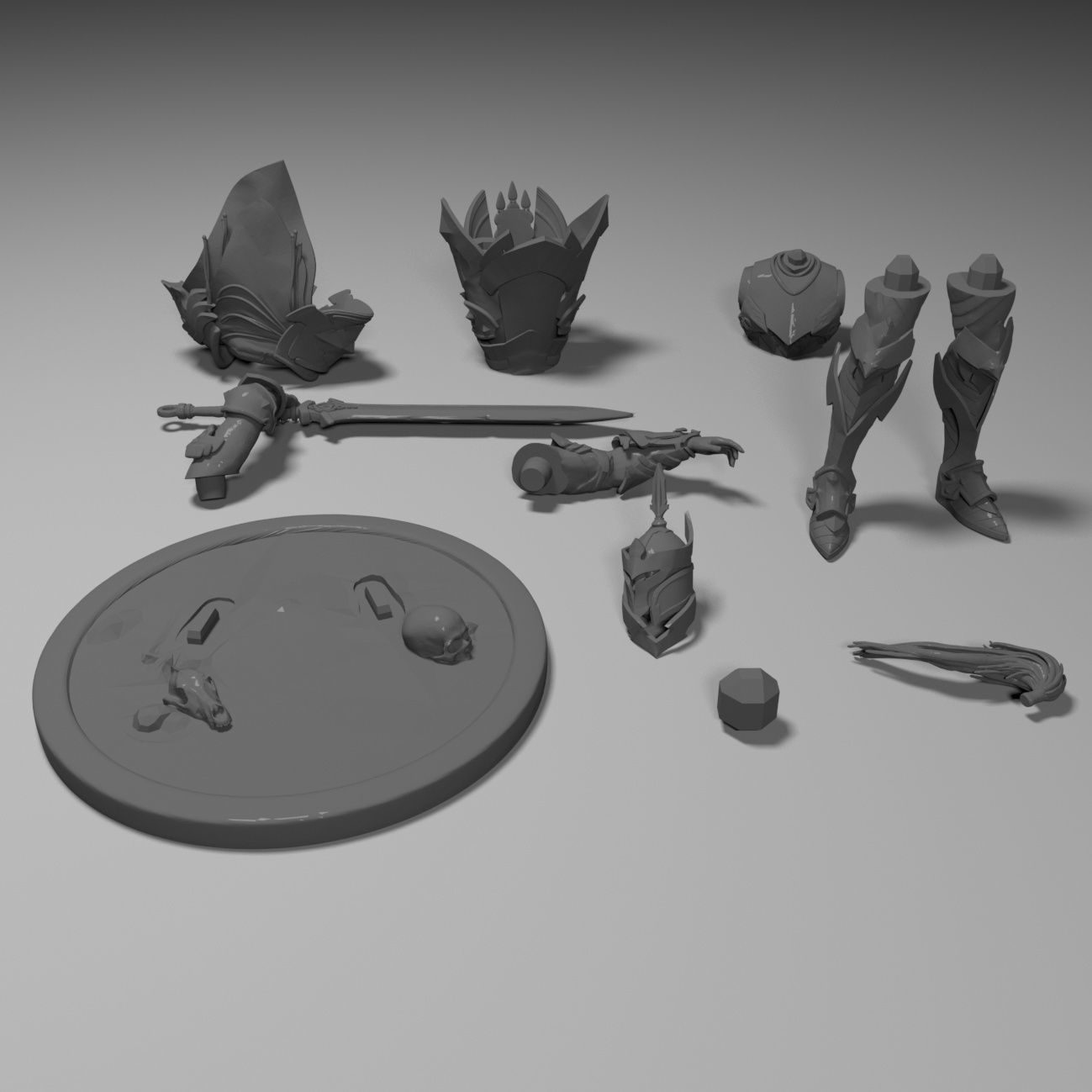 Knight Miniature 3D Printable Model 3D print model_7