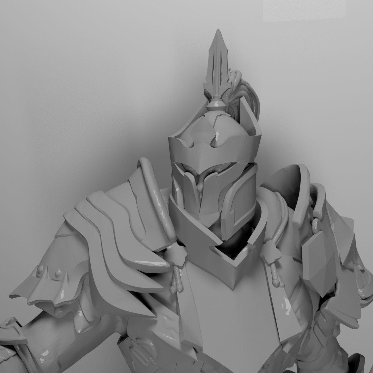 Knight Miniature 3D Printable Model 3D print model_6