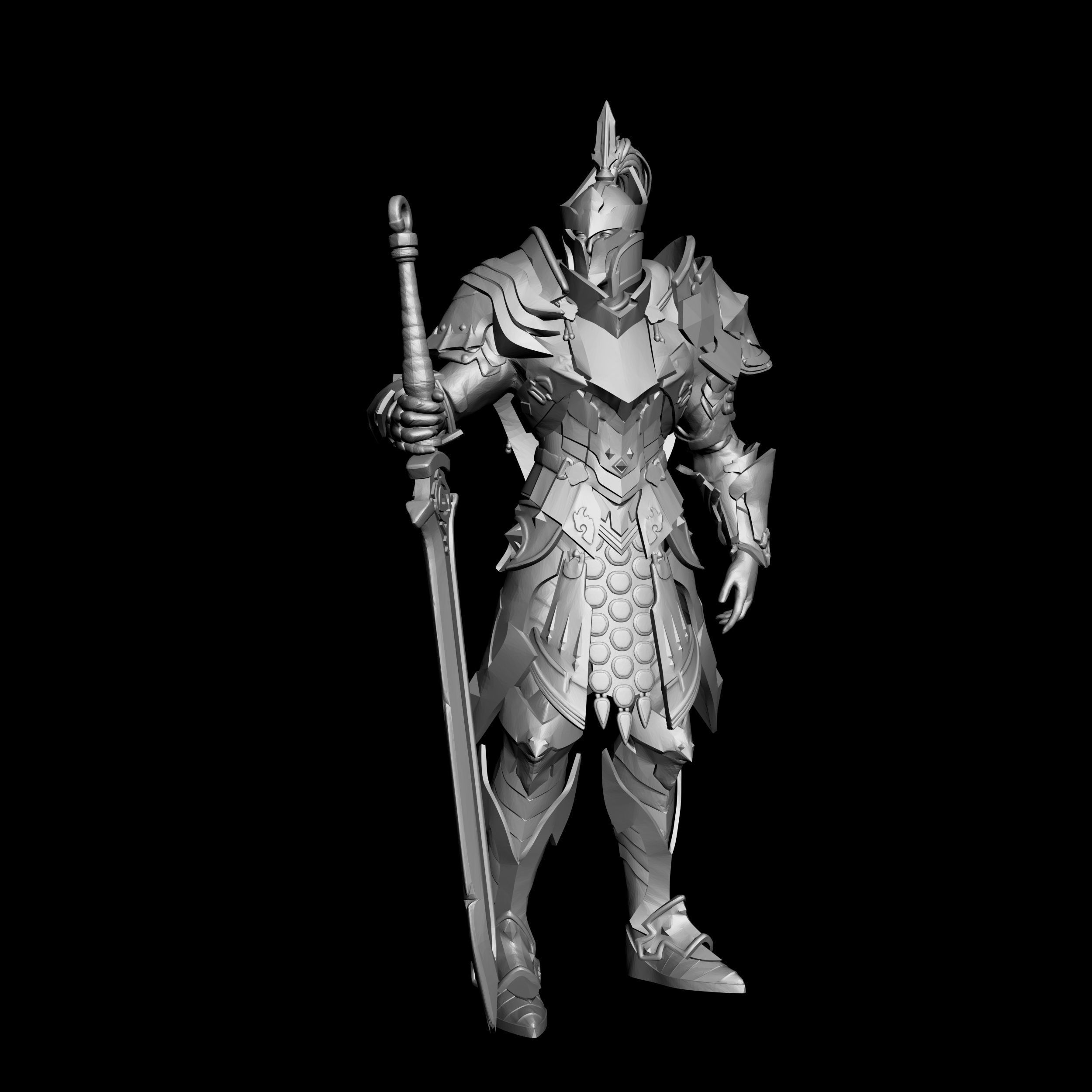 Knight Miniature 3D Printable Model 3D print model_10