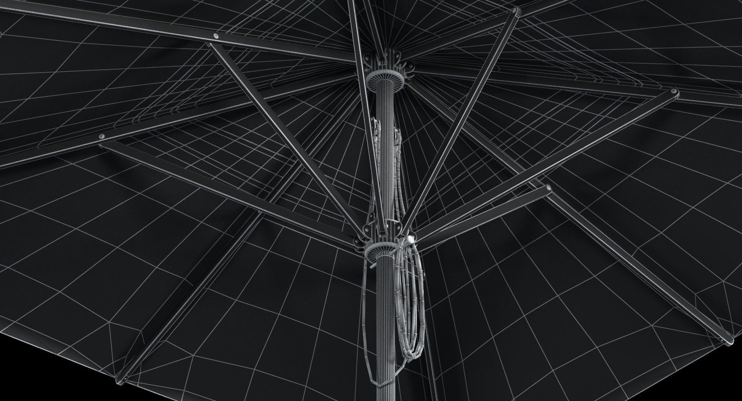 Bambrella levante outdoor parasol 3D model_13