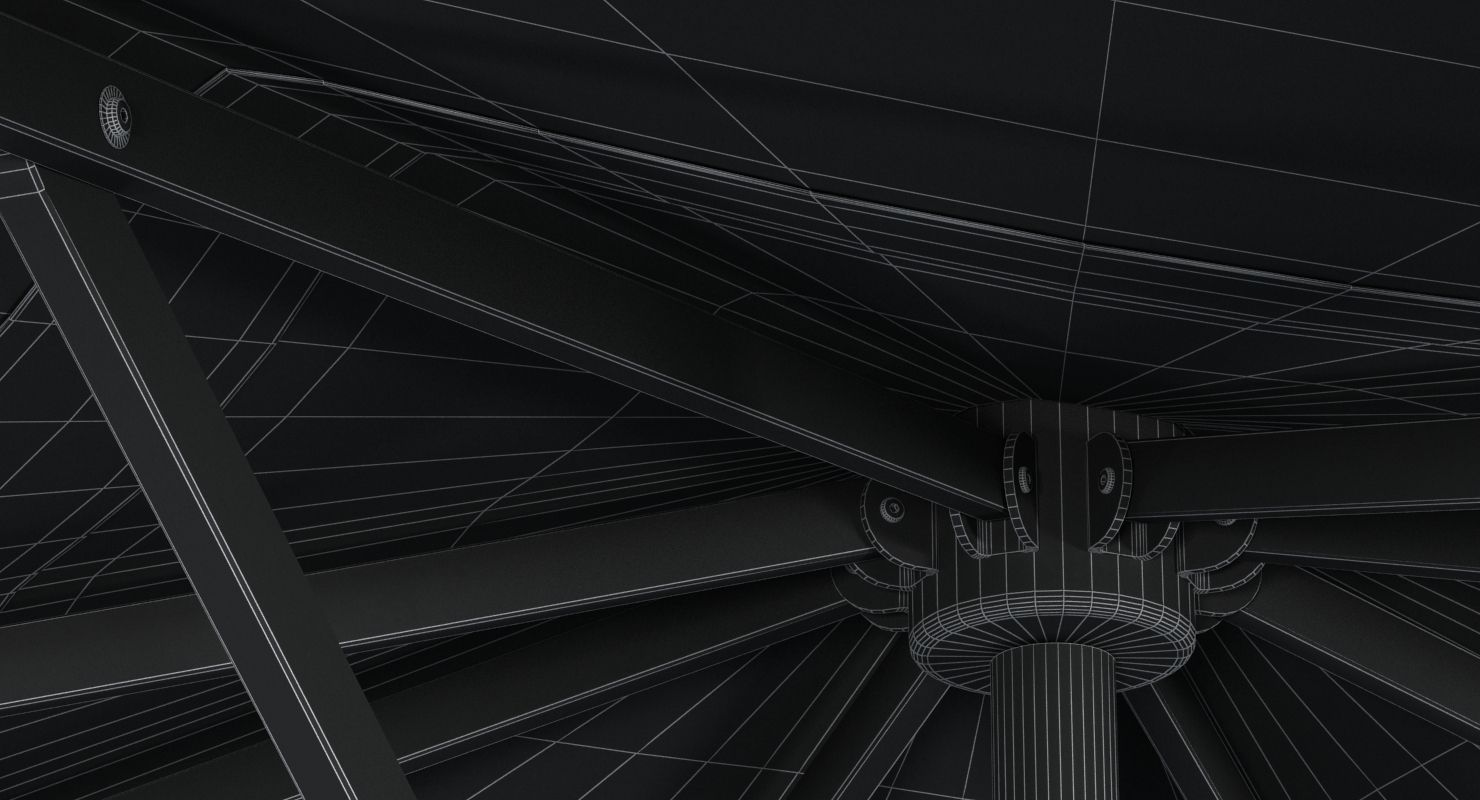 Bambrella levante outdoor parasol 3D model_15