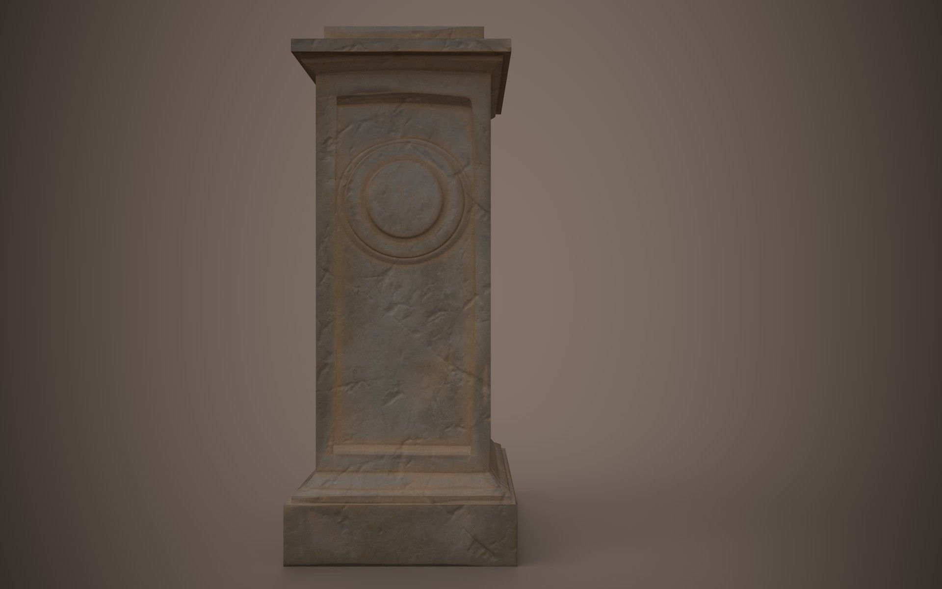 Greek pedestal Free low-poly 3D model_3