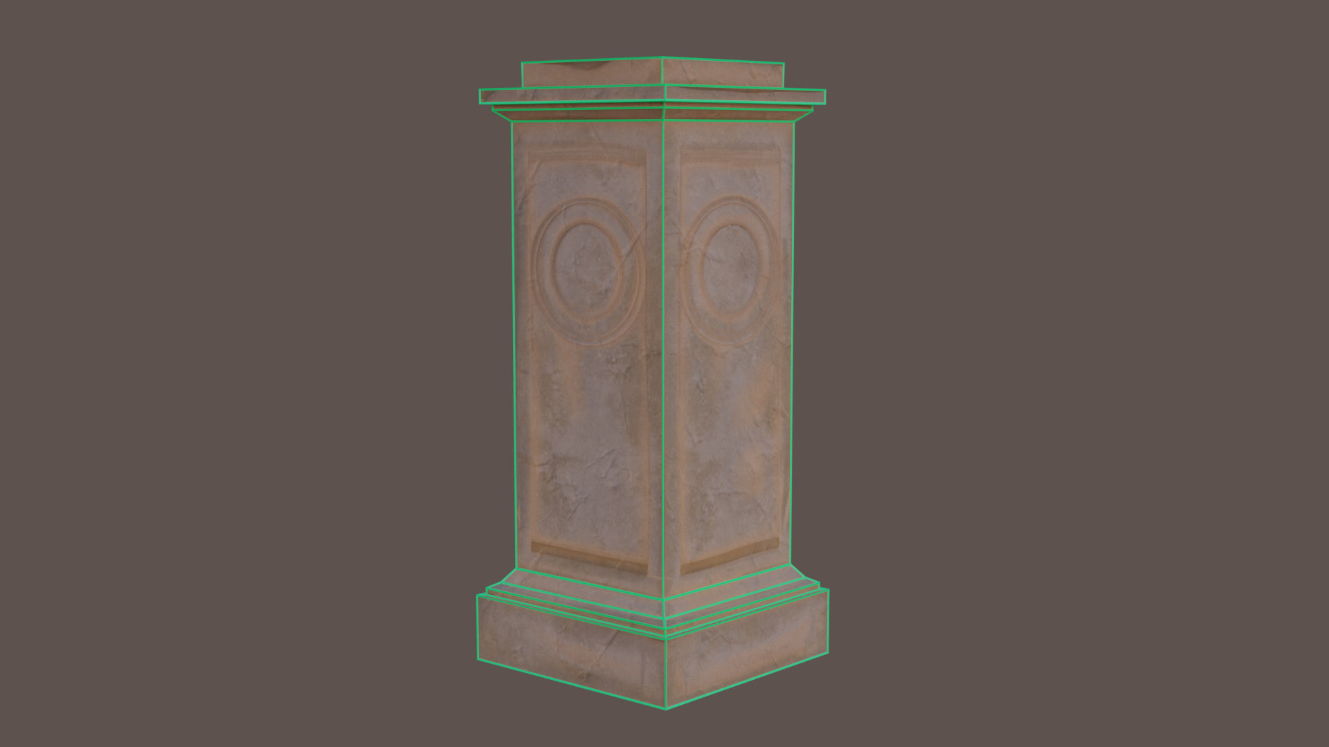 Greek pedestal Free low-poly 3D model_4