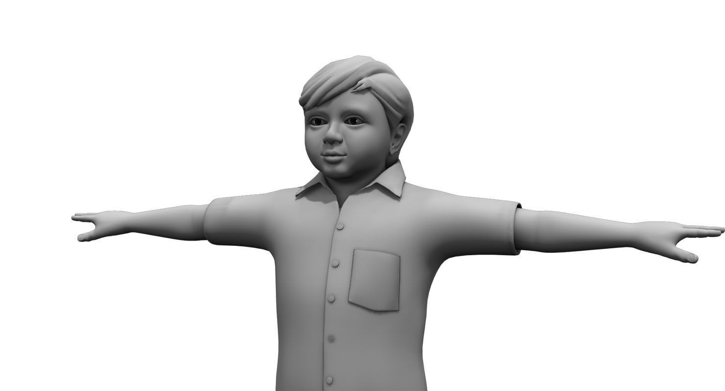 boy2 3d model man 3D model_2