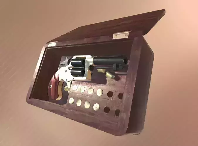 Colt House Revolver Low-poly 3D model
