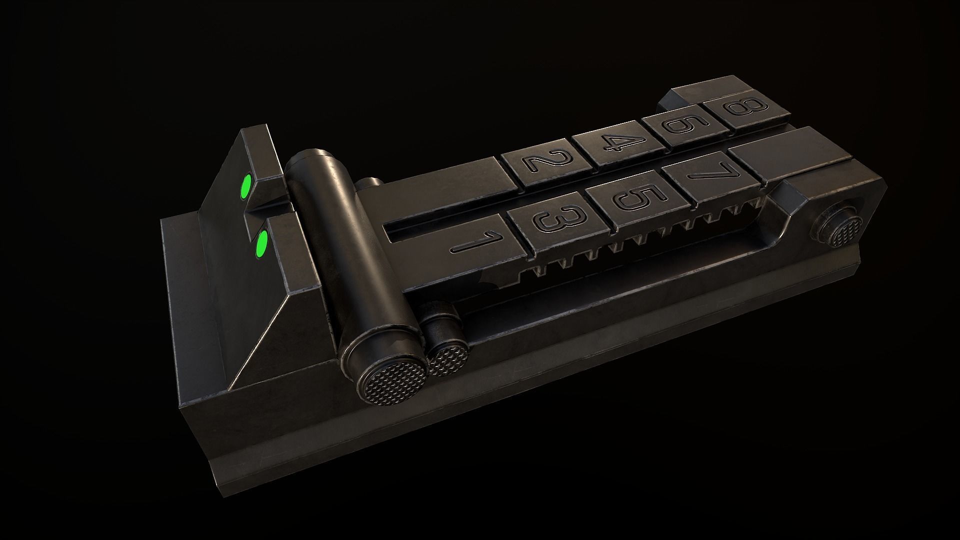 AK-12  Low-poly 3D model_8