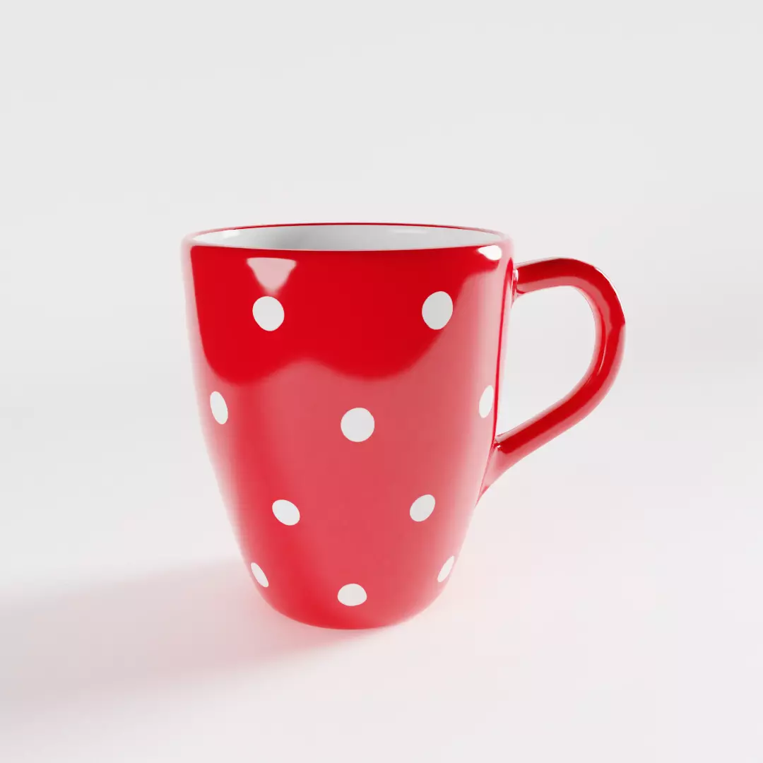 Polka Dot Mug 3D model_0