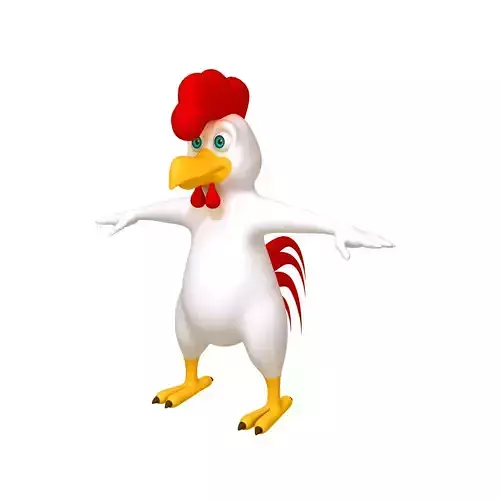 Rooster Cartoon 3D model