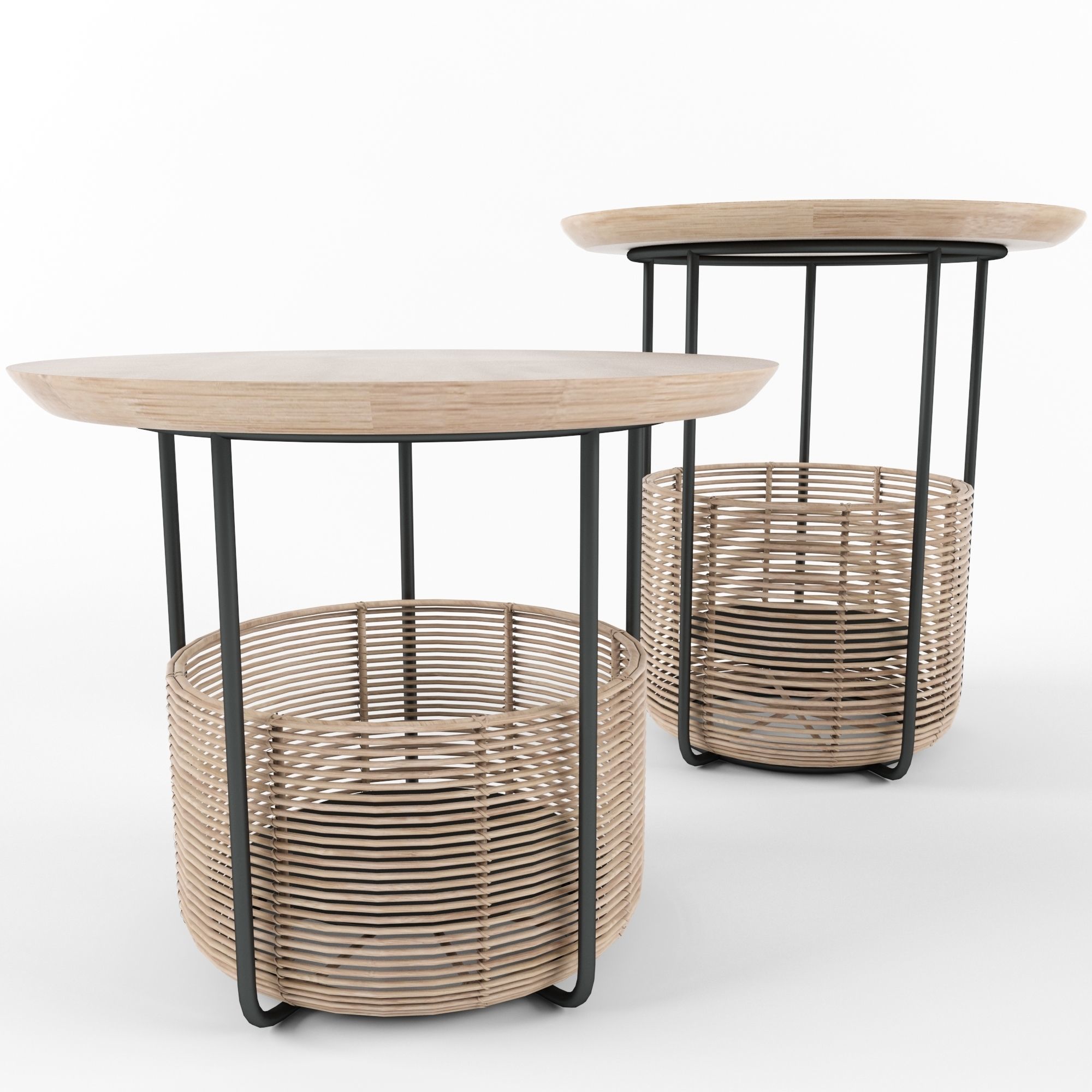 Basket Side Table Medium Vivi 3d Cgtrader