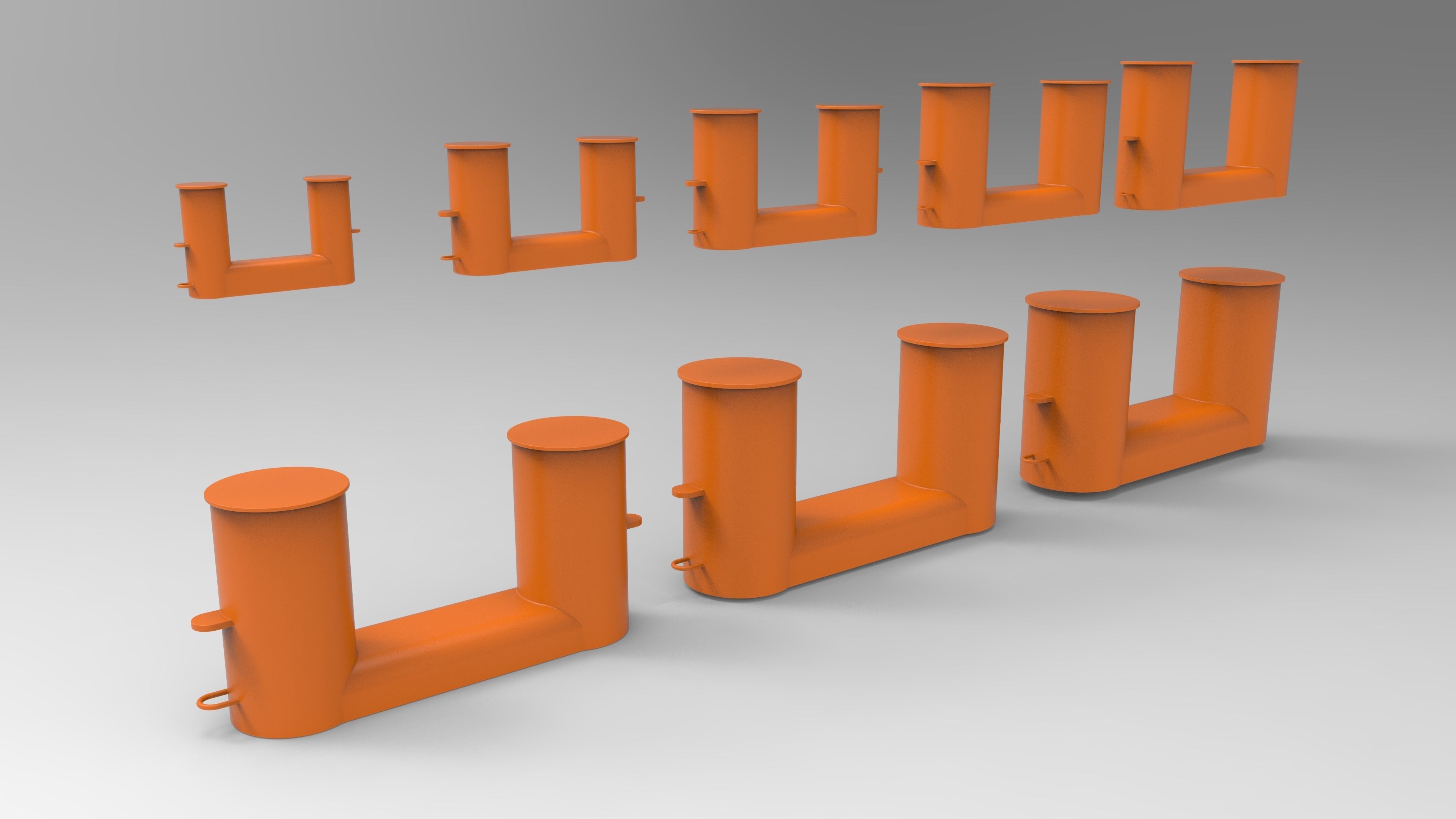 DOUBLE BOLLARD 3D model_1