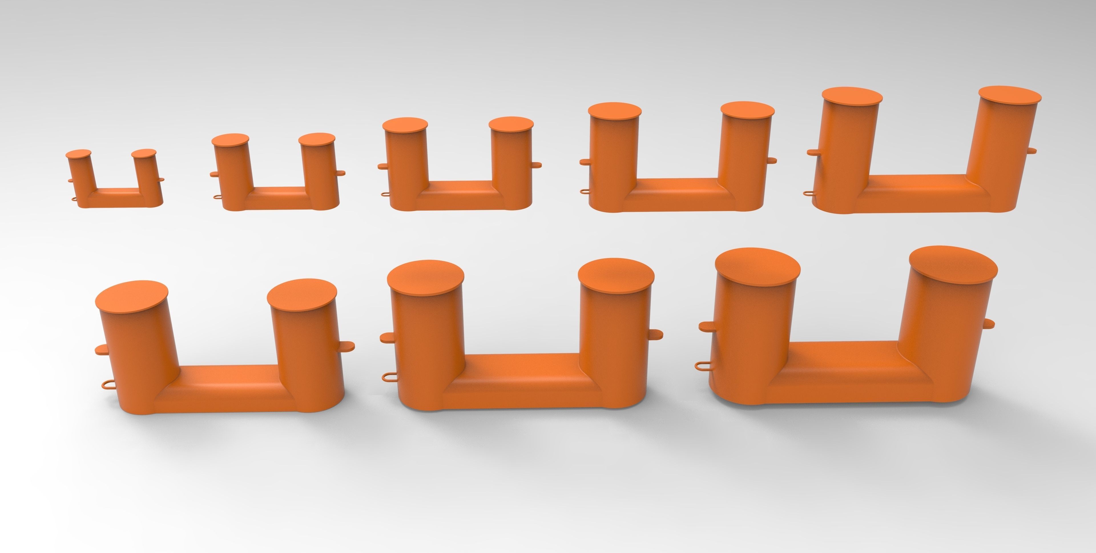 DOUBLE BOLLARD 3D model_2