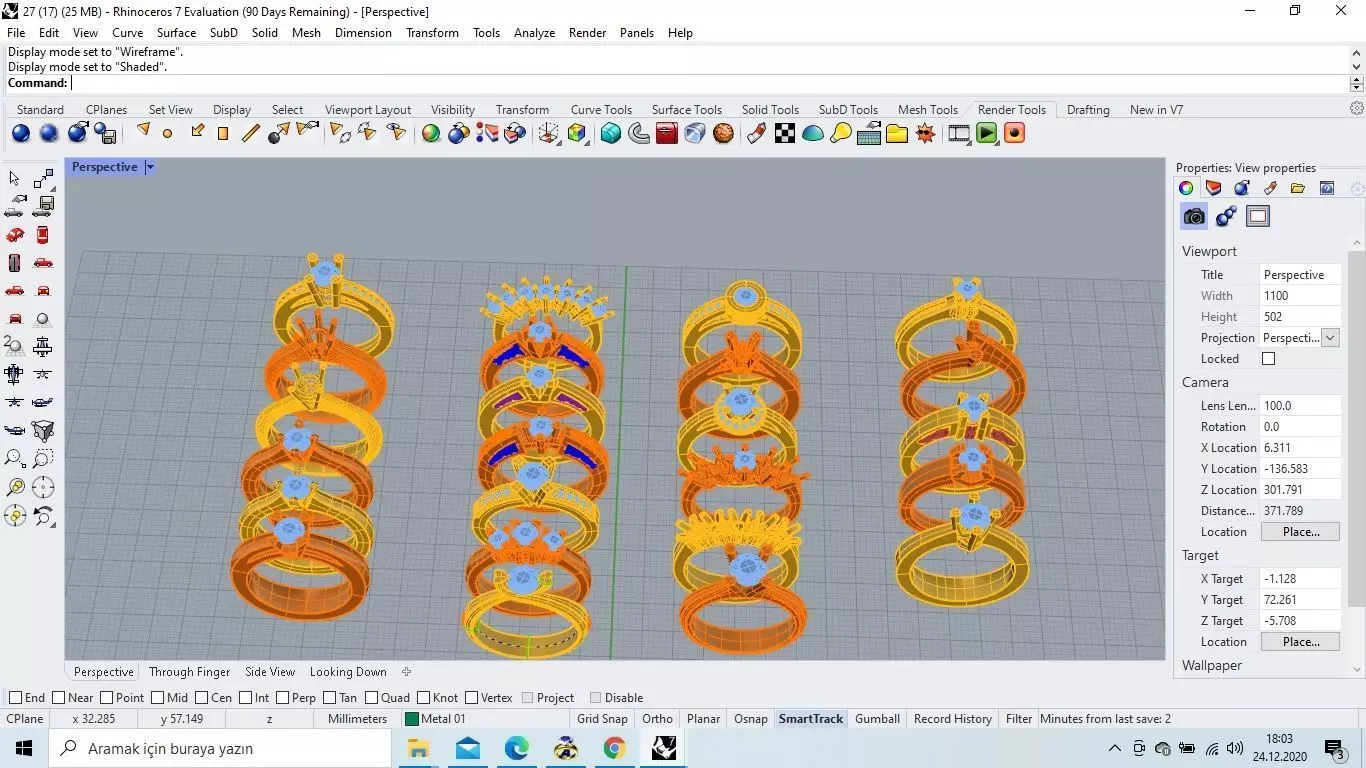 ring gold 3D print model