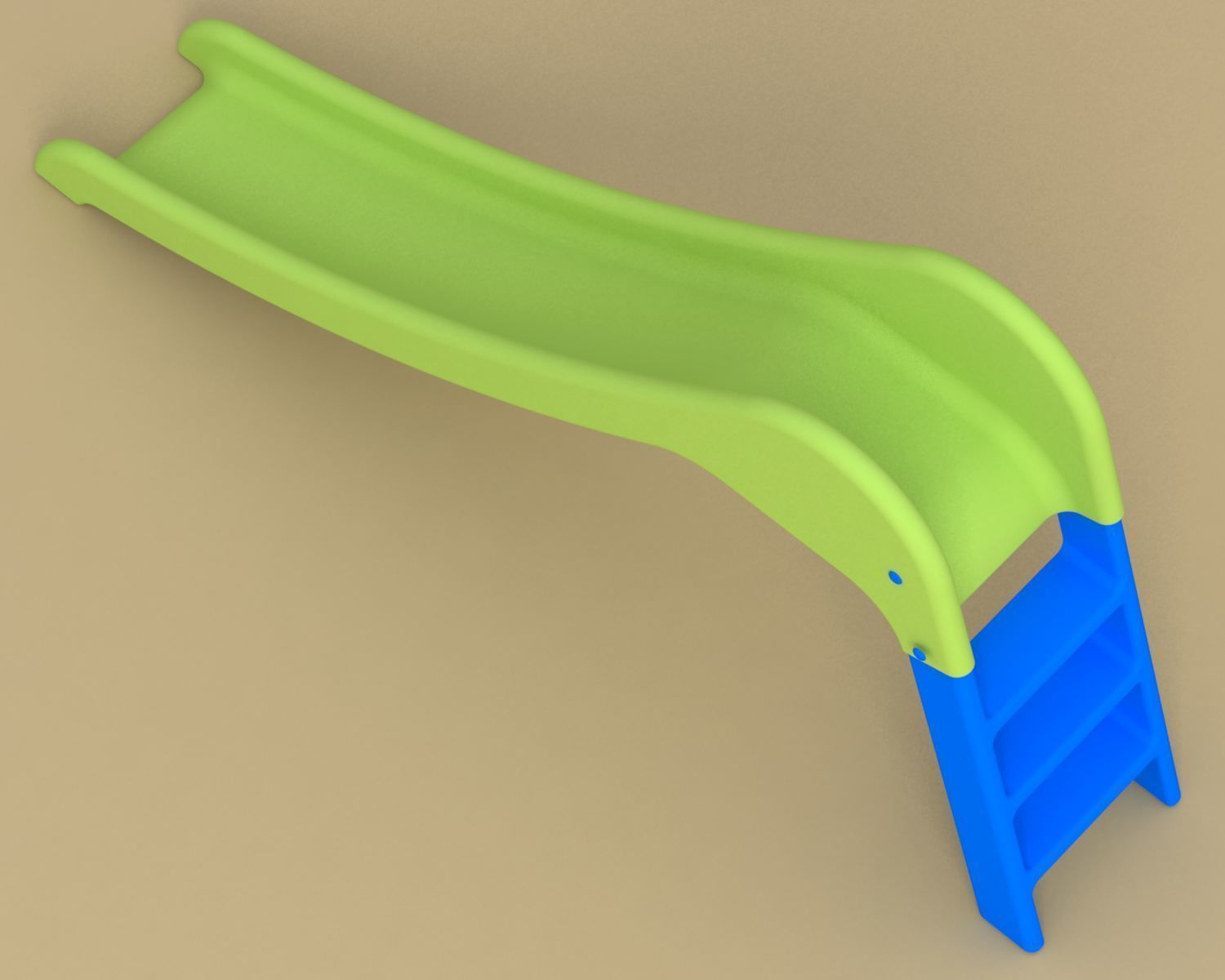 Slide plastic 3D model_6