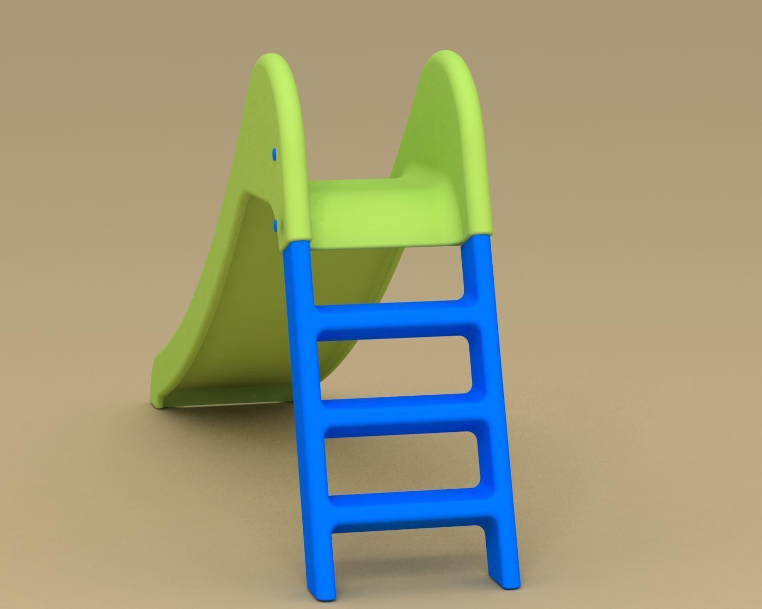 Slide plastic 3D model_4