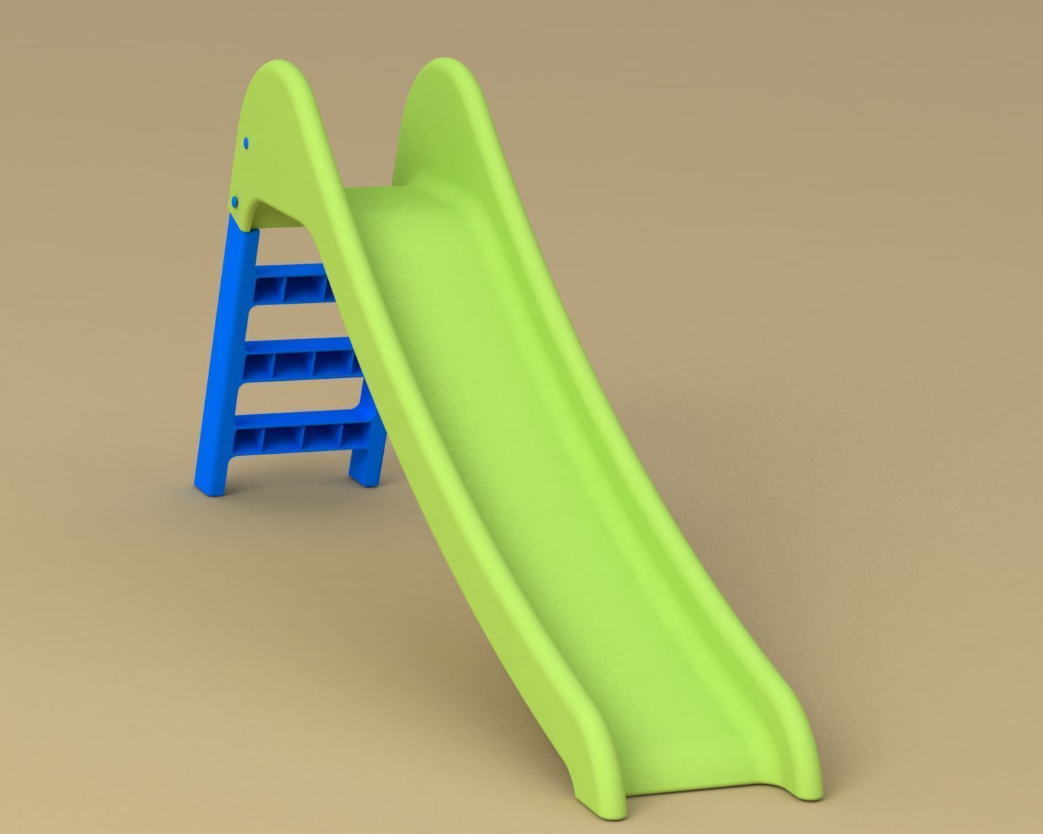 Slide plastic 3D model_1