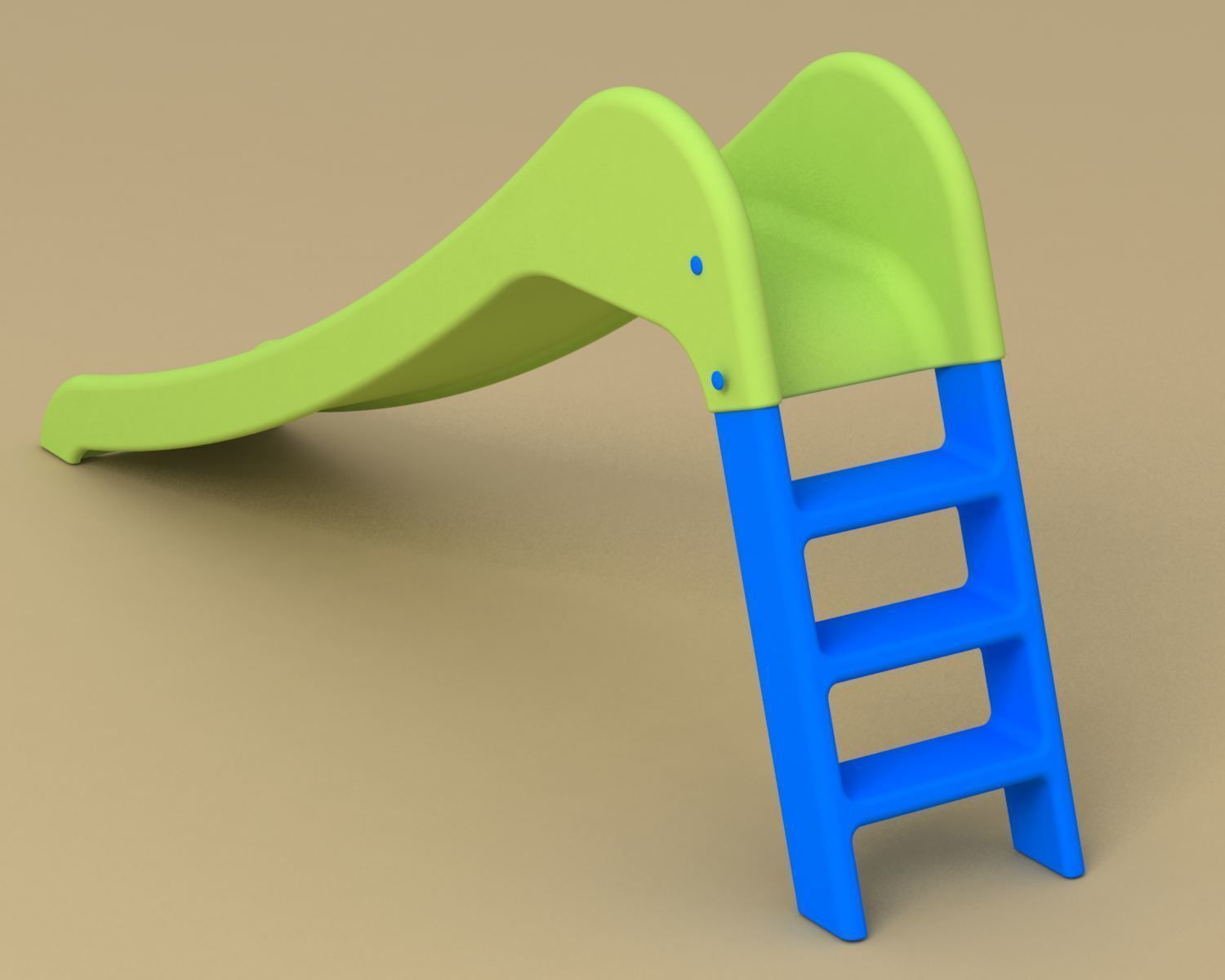 Slide plastic 3D model_2