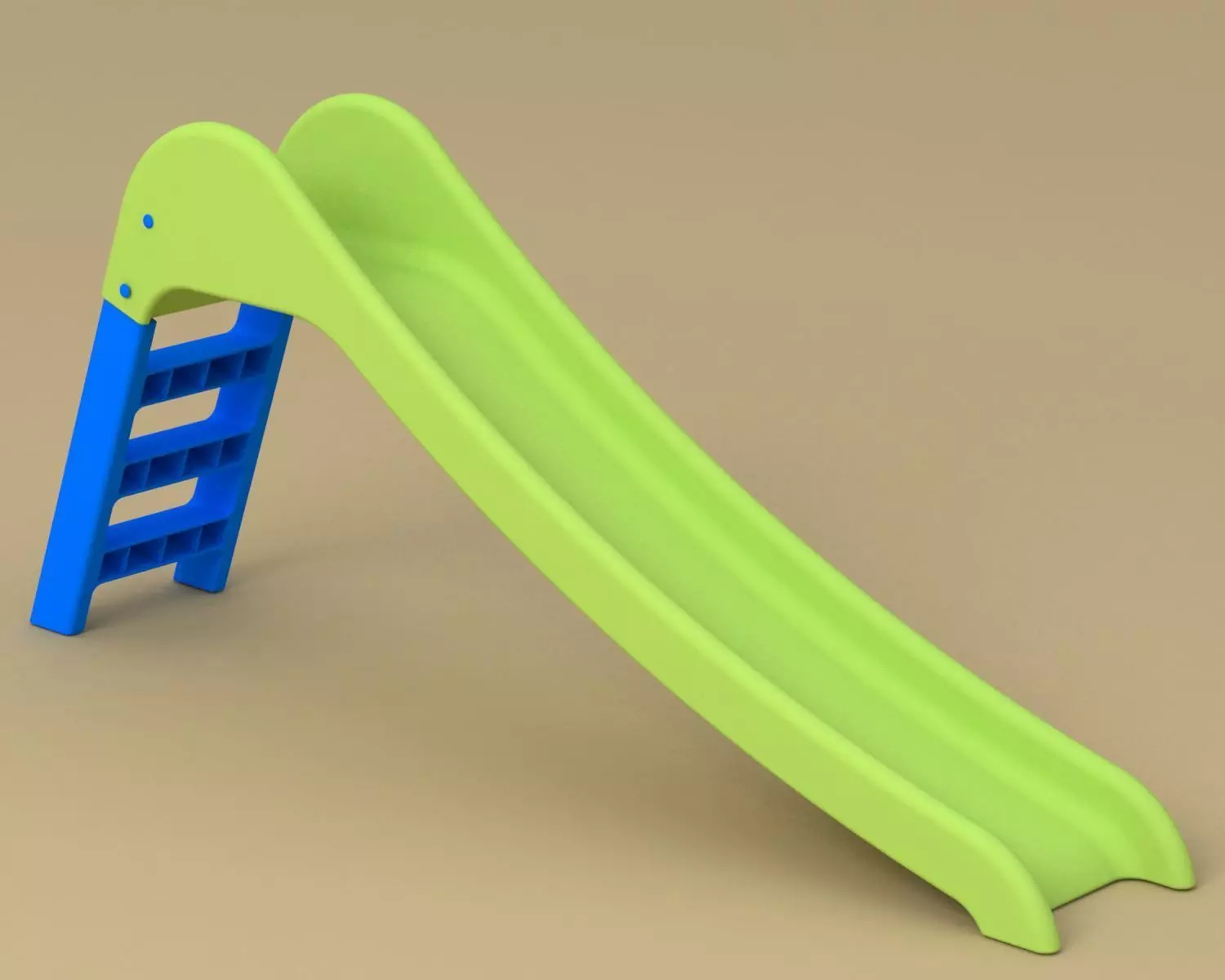 Slide plastic 3D model_0