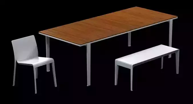 Carpino Outdoor Table Baby Italia and tribu mirthe chair and ben