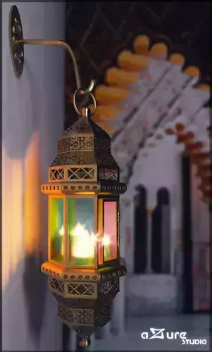 azure wall antique light 01