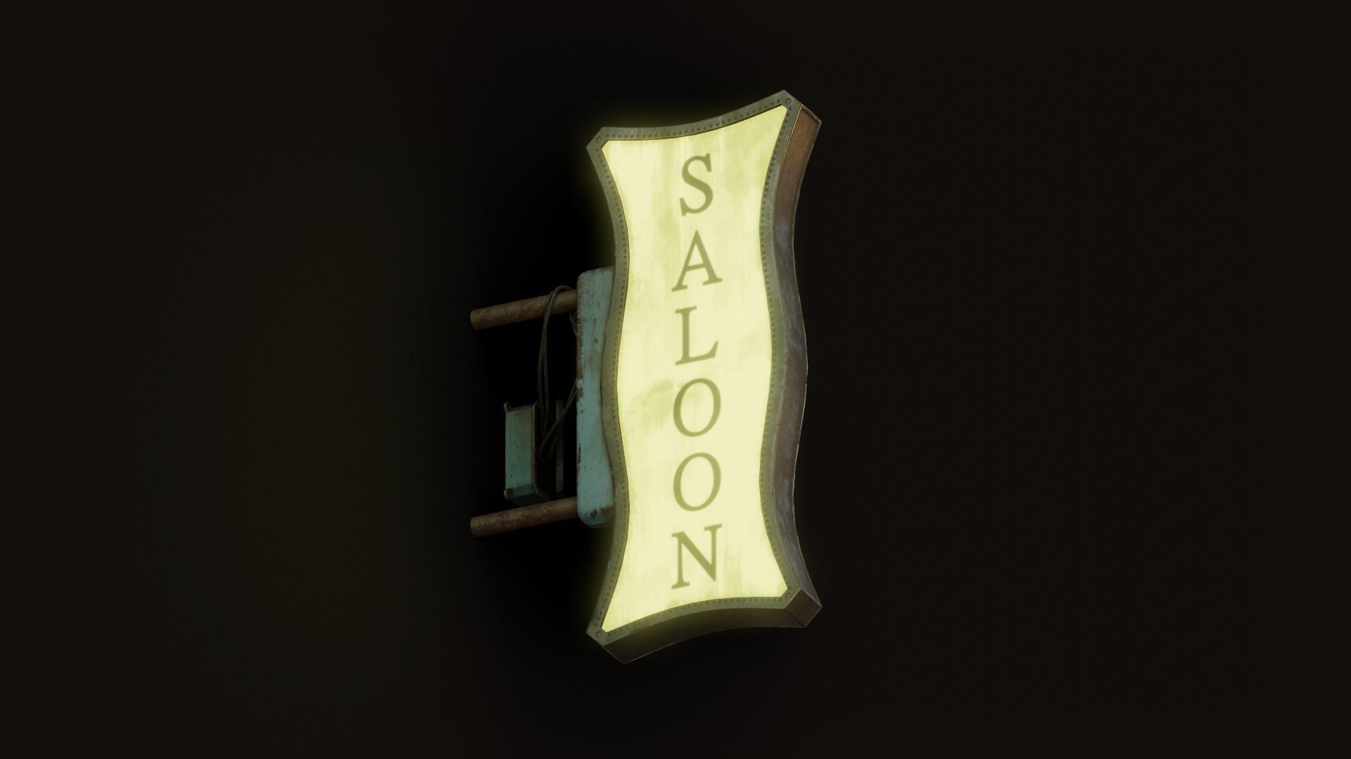 3D model Old Saloon Sign VR / AR / low-poly | CGTrader