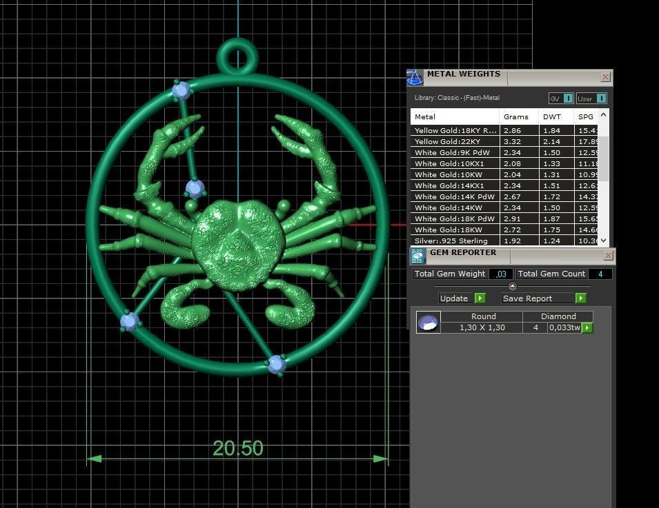 Cancer constellation 3D print model_1