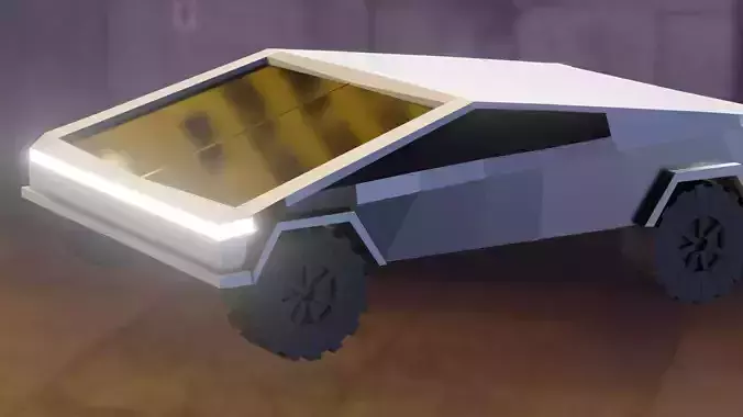 Low Poly Tesla Cybertruck