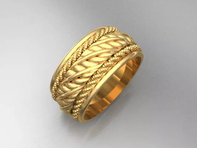 Wedding rings 3D print model_0