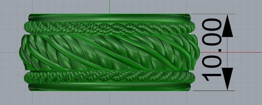 Wedding rings 3D print model_3