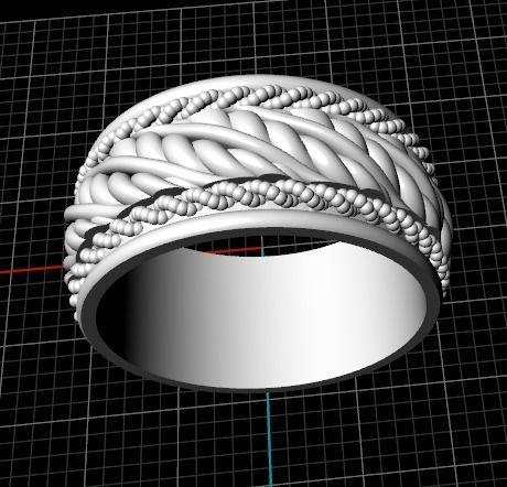Wedding rings 3D print model_7