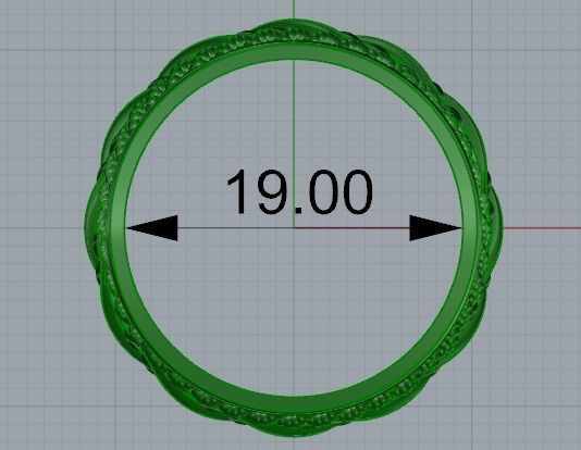 Wedding rings 3D print model_4