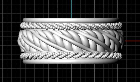 Wedding rings 3D print model_9