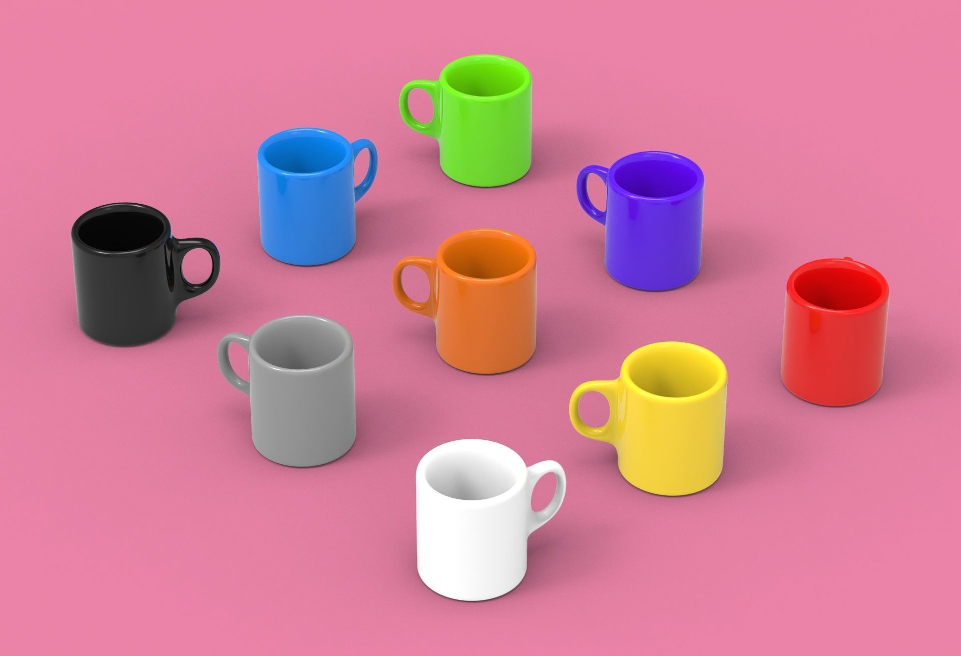 blank mug mockup 3D model_1