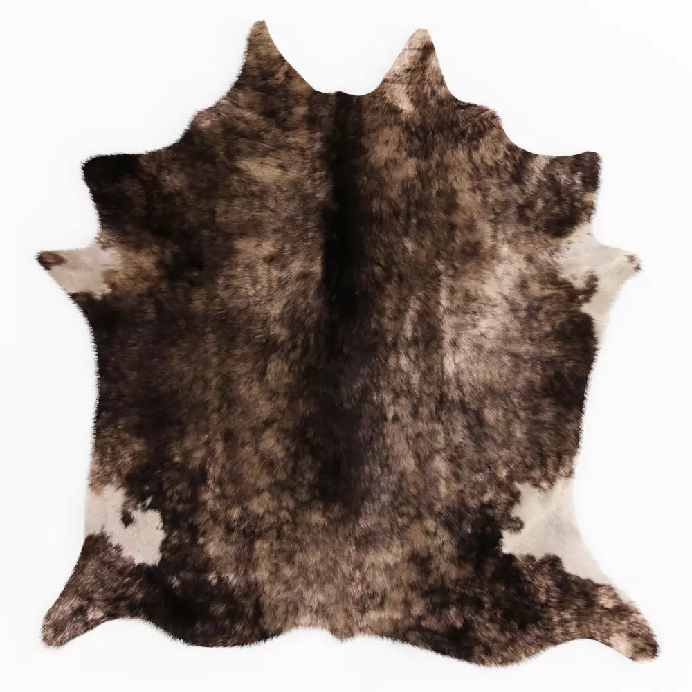 Leather Cowhide Rug 3D model_0