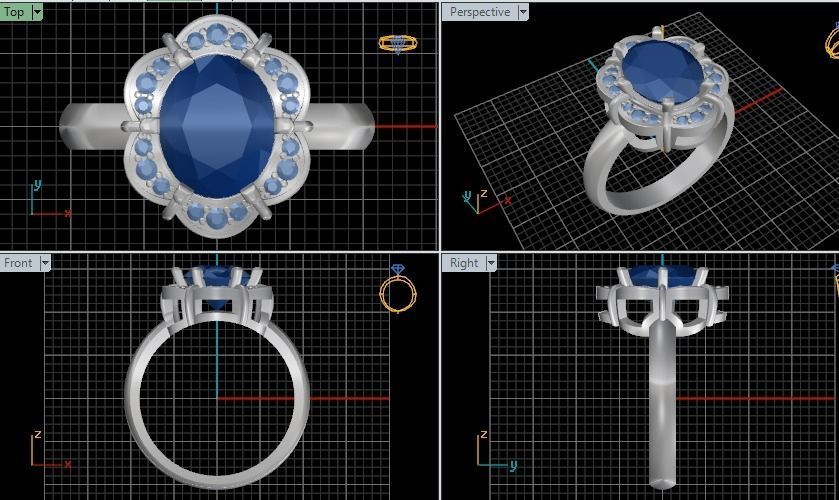 Beautiful rings 3D print model_2