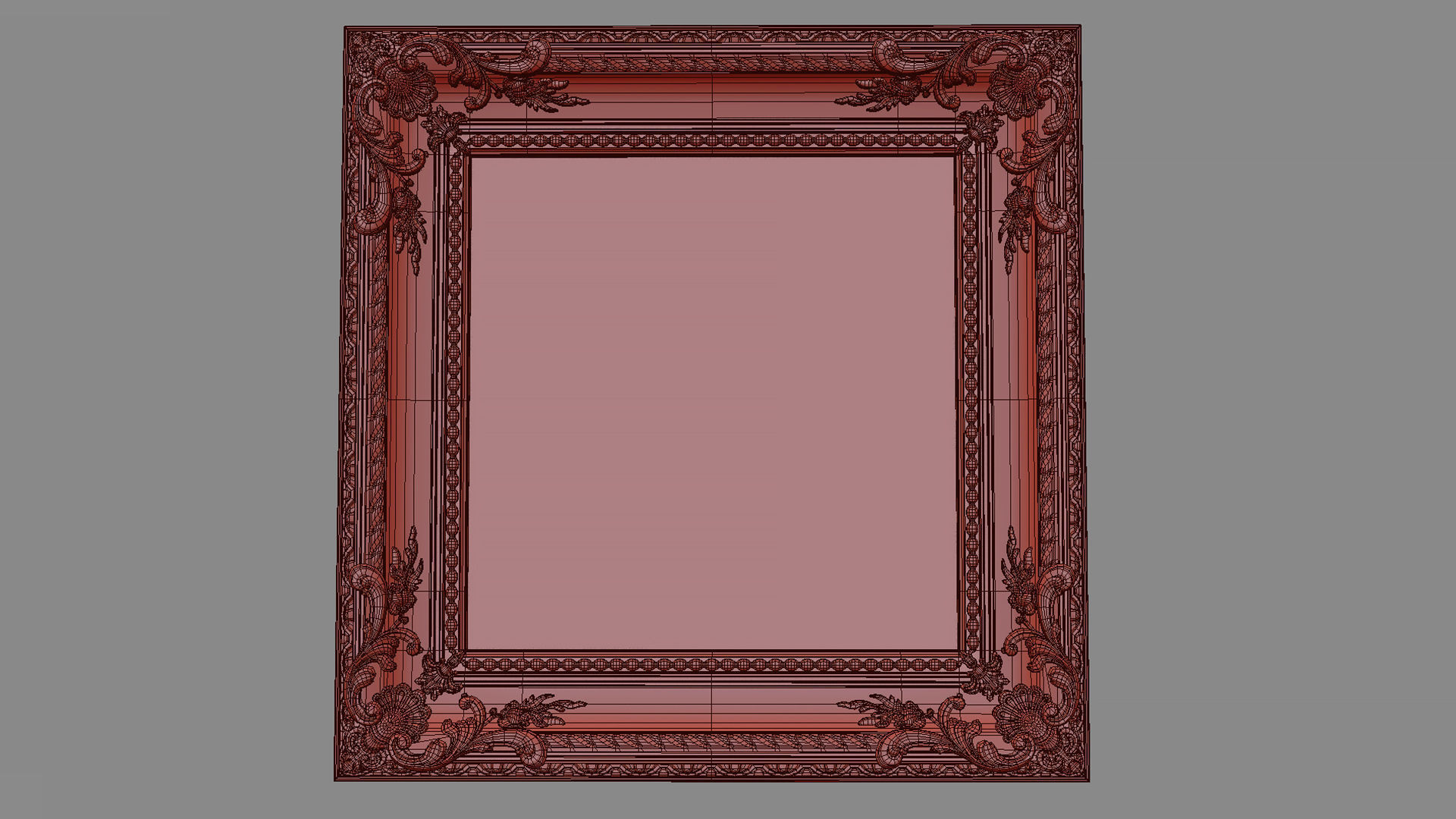 Collection of 3d models Frame picture gold v1 3D model_29