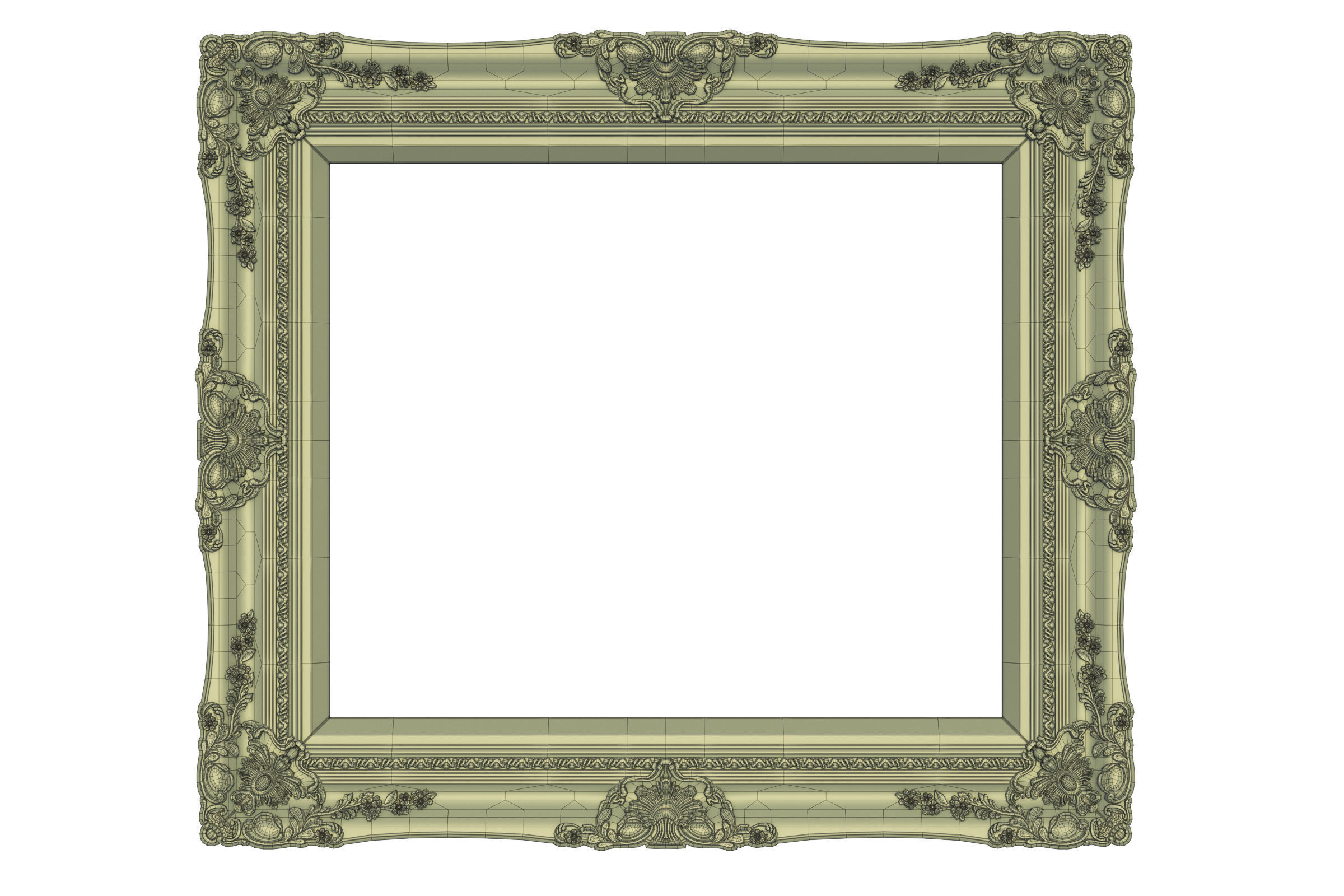 Collection of 3d models Frame picture gold v1 3D model_7