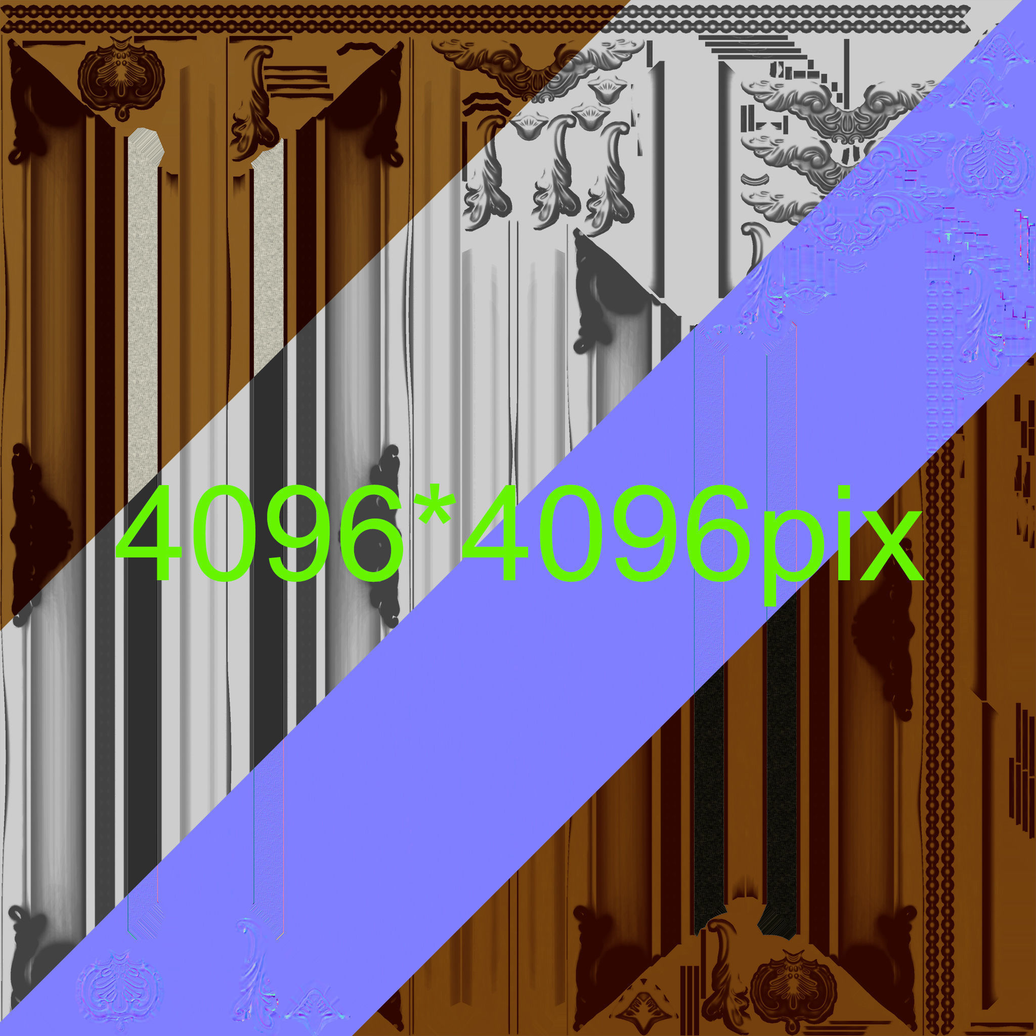 Collection of 3d models Frame picture gold v1 3D model_30