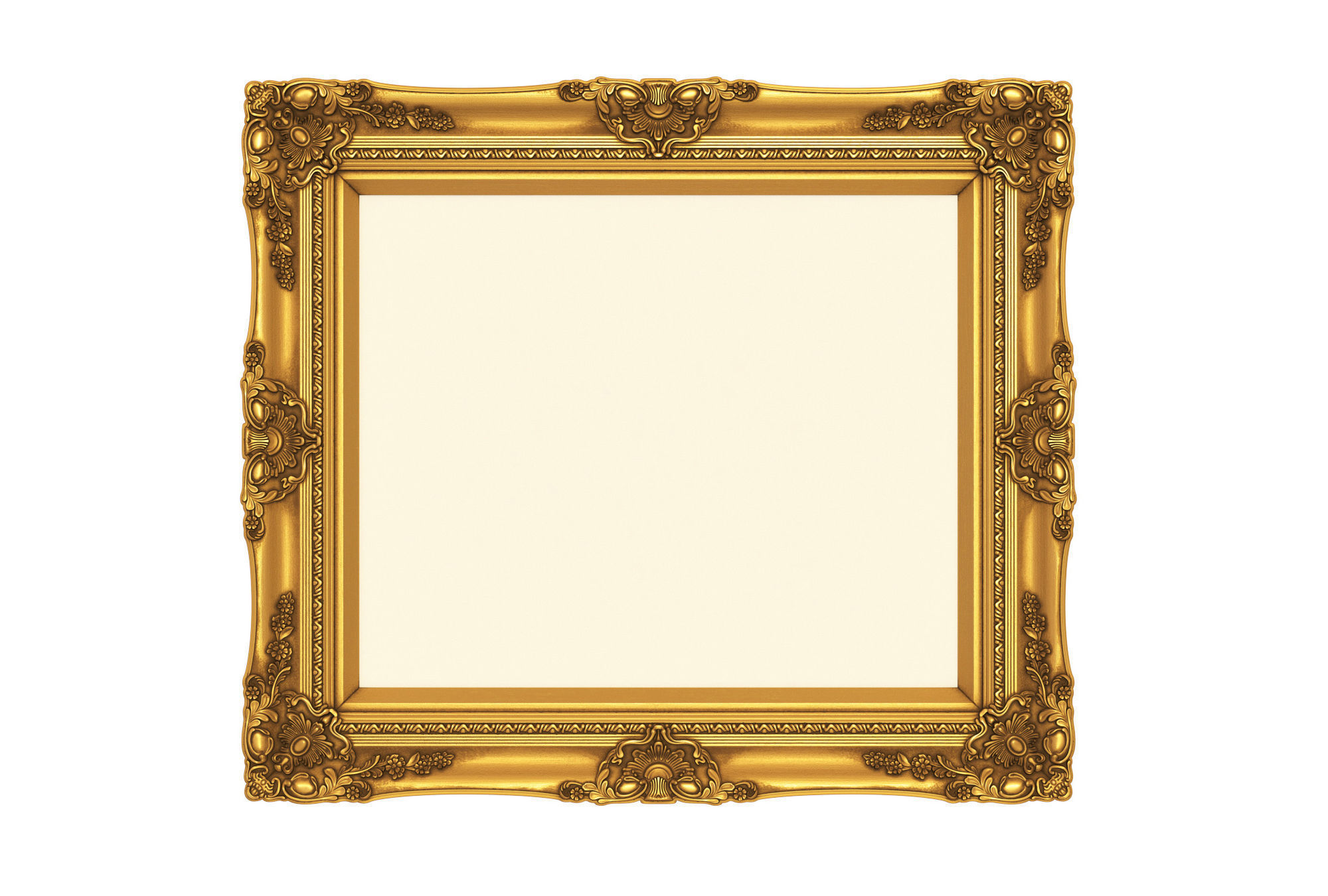 Collection of 3d models Frame picture gold v1 3D model_3