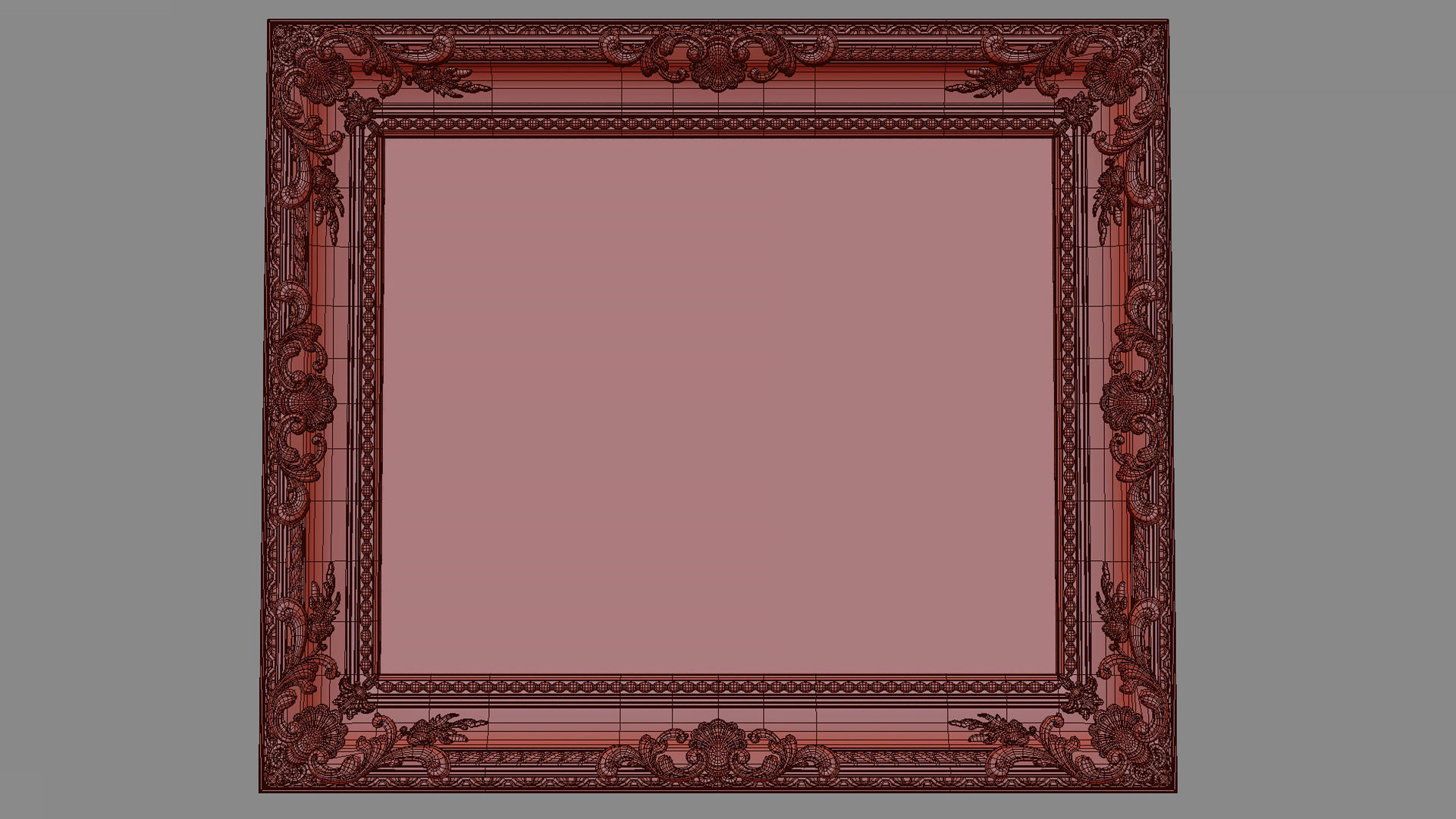 Collection of 3d models Frame picture gold v1 3D model_35