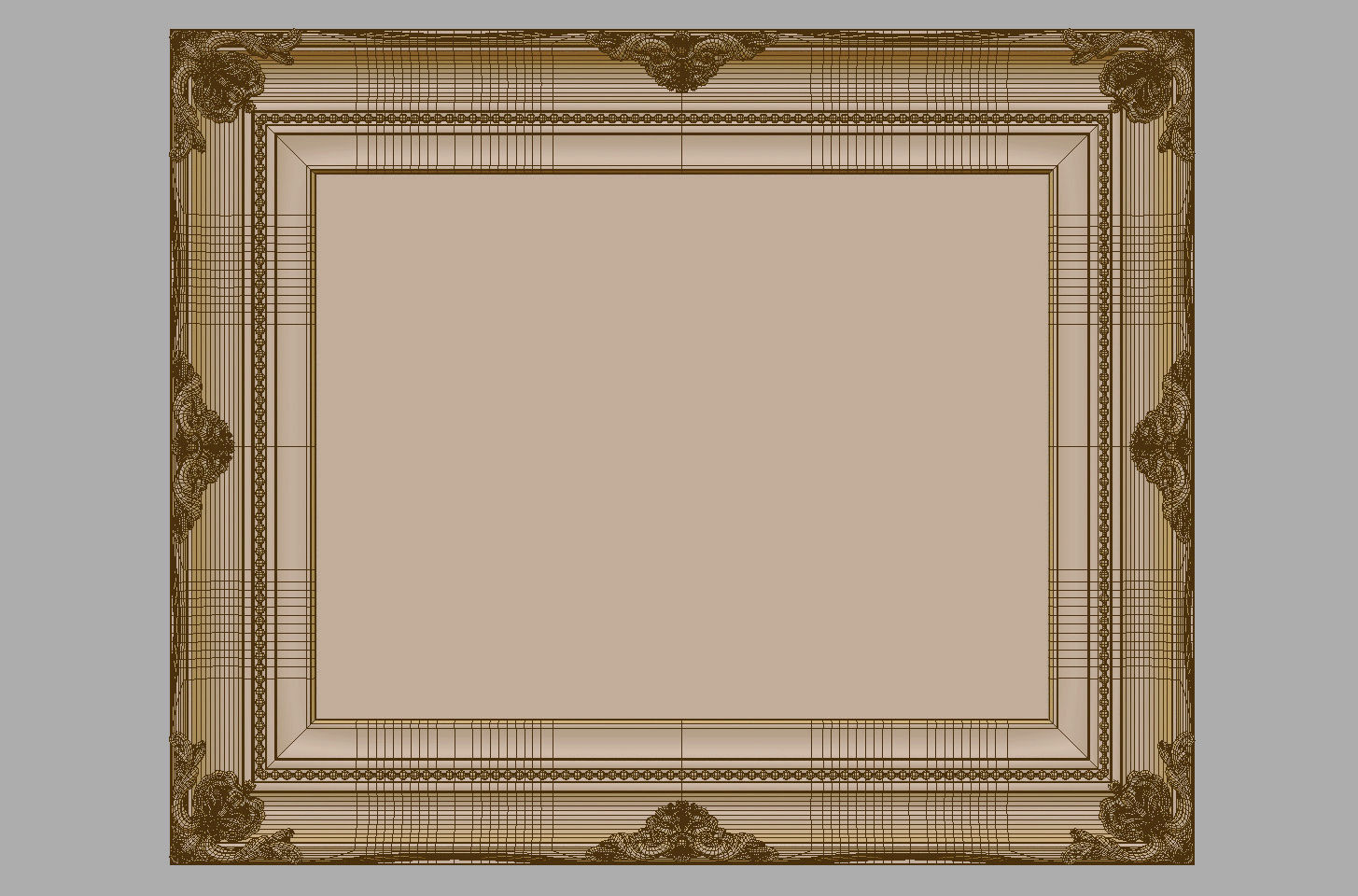 Collection of 3d models Frame picture gold v1 3D model_12