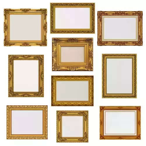 Collection of 3d models Frame picture gold v1 3D model
